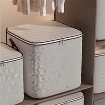 HBBKVI Clothes Storage Bag with Handles, Large Capacity Storage Bags for Bedding Comforter Quilt, Pillow Blanket Storage Containers