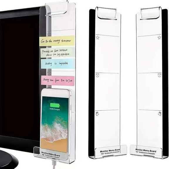 HBBKVI Computer Side Message Note Board Transparent Acrylic Message Note Board Memo Office Supplies