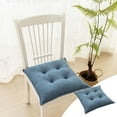 thumbnail image 1 of HBBKVI Corduroy Chair and Floor Cushion with Memory Foam for Home Office Living Room Outdoor Use, 17x17x2 Inch Tufted Seat Cushion Blue, 1 of 6