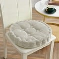 thumbnail image 1 of HBBKVI Corduroy Round Chair Cushion Thick Soft Seat Pad with Non-Slip Bottom, 16 Inch Diameter Fart Cushion for Office Chair Car Seat Floor, Washable Cover, Gray, 1 of 6