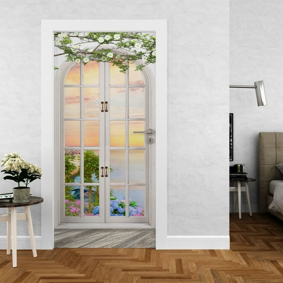 HBBKVI Door Stickers Murals Peel and Stick DIY Door Wallpaper Removable PVC Waterproof Door Decals Self-Adhesive Wall Covers Wall Decor