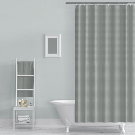 HBBKVI Double Sided Solid Color Shower Curtain Polka Dots Waffle Shower Curtain Waterproof Shower Curtain for Bathroom Gray Shower Curtain 72" x 84"