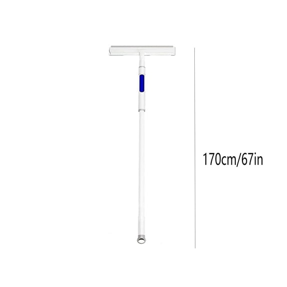 HBBKVI Double-Sided Spray Window Squeegee with 57in Telescopic Pole, 3-in-1 Window Cleaner for High Windows, Car Glass, Mirrors, Shower Doors, Includes 3 Replaceable Rags
