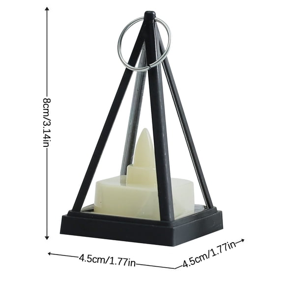 HBBKVI Electronic Candle with Triangle Candlestick, Decorative Wind Lamp Flameless LED Light for Indoor Outdoor Party Atmosphere, Waterproof & Solar Resistant, Battery Powered