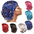 thumbnail image 1 of HBBKVI Elegant Floral Lace Headscarf Hats Exclusive for Women Elastic Breathable Polyester Gauze with Ruffled Edges, 1 of 7
