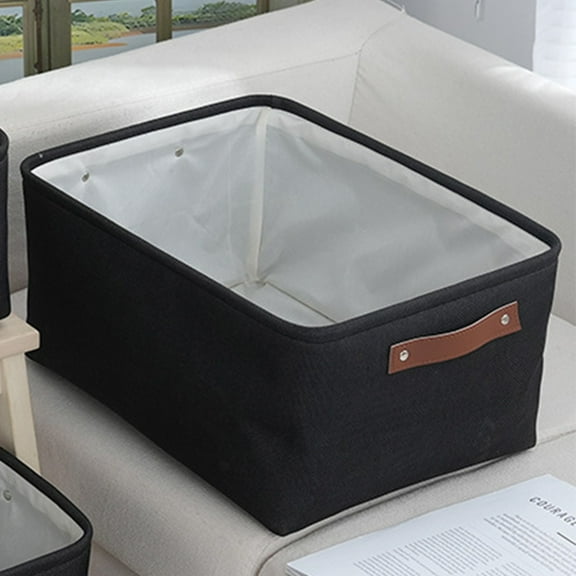 HBBKVI Fabric Storage Bins with Handles, Collapsible Storage Basket for Clothes Books Toys, Shelves Organizer Storage Box