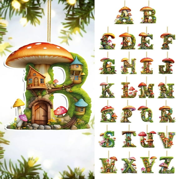 HBBKVI Fall Decor English 26 Letters Flying Baby Small Pendant Flat Acrylic Car Pendant Home Decoration Pendant