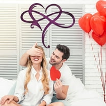 HBBKVI Fall Decor Eternal Wrought Iron Decoration Indoor Ornaments Metal Wall Decoration Infinitys Heart-Steel Wall Decor Metal Wall Art 20*25cm