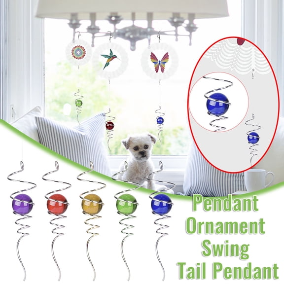 HBBKVI Fall Decor Gazing Ball Tail -Decorative Wind Spinners Indoor Outdoor Garden Decor