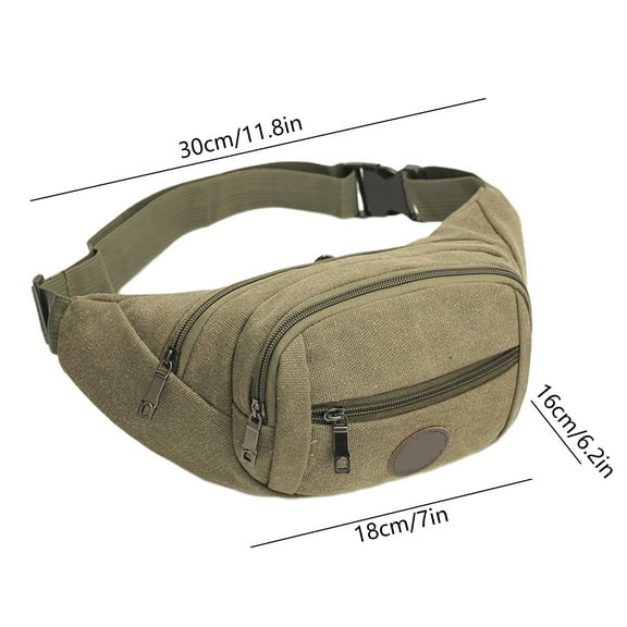 HBBKVI Fanny Pack, Crossbody Pack for Men and Women Wear for Outdoors Workout Traveling Casual Running Hiking Cycling Canvas Bag