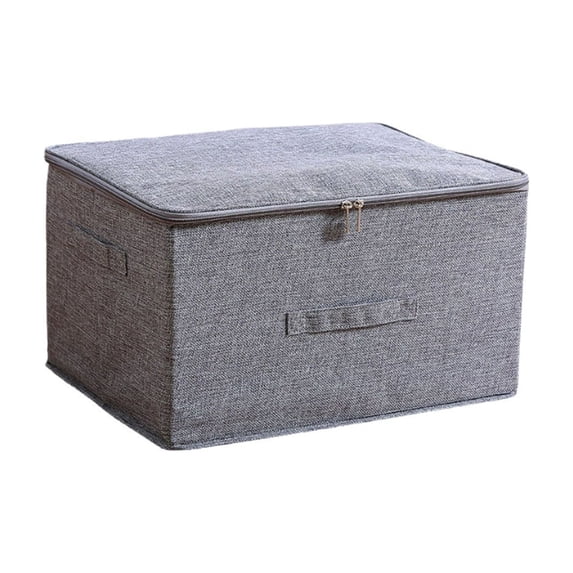 HBBKVI Foldable Washable Fabric Storage Box with Zippered Lid Foldable Washable Household Clothing Storage Box