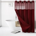 thumbnail image 1 of HBBKVI Grommet Shower Curtain Liner 230GSM Waterproof Fabric Hotel Shower Curtain for Bathroom Red Shower Curtain 71" x 74", 1 of 6