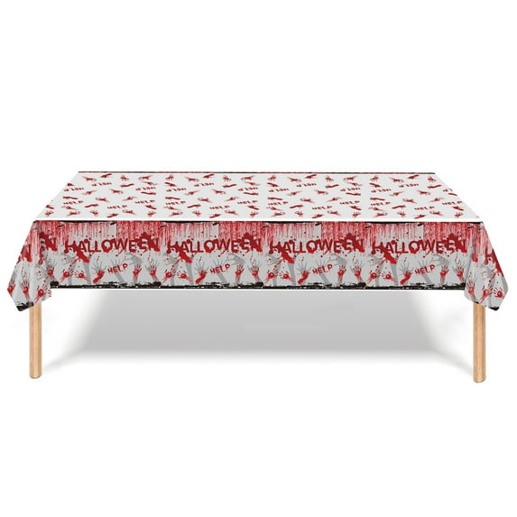 HBBKVI Halloween Decorations, Halloween Party Tableware Set Disposable Scary Party Tablecloth Halloween Theme Party