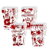 HBBKVI Halloween Decorations, Halloween Theme Bloody Hand Horror Buckle Snack Popcorn Paper Box Party Decoration Supplies