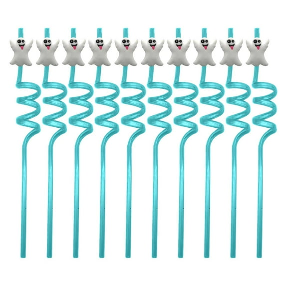 HBBKVI Halloween Decorations, New Crazy Halloween Popular Straws Birthday Party Children's Straws Reusable Straws