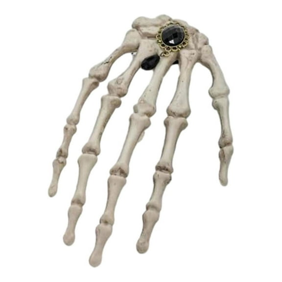 HBBKVI Halloween Decorations, Women's Fascinator Rose Flowers Hair Claw Fashion Skeleton Hair Clip Skull Hand Barrette Flower Hair Accessories Hand Skeleton Vintage Punk Skull Hand Brooch