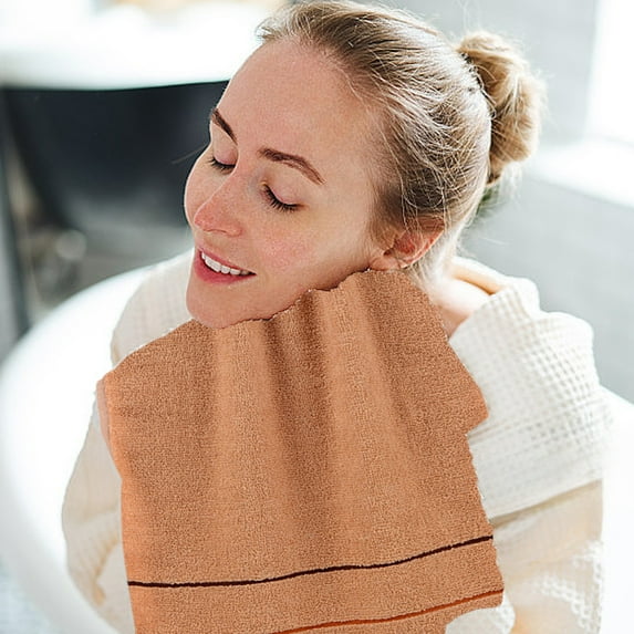 HBBKVI Hand Towels 14" × 30", Super Soft Cotton Towels for Gym Bathroom Hotels, Highly Absorbent Quick Dry Face Towels Yellow