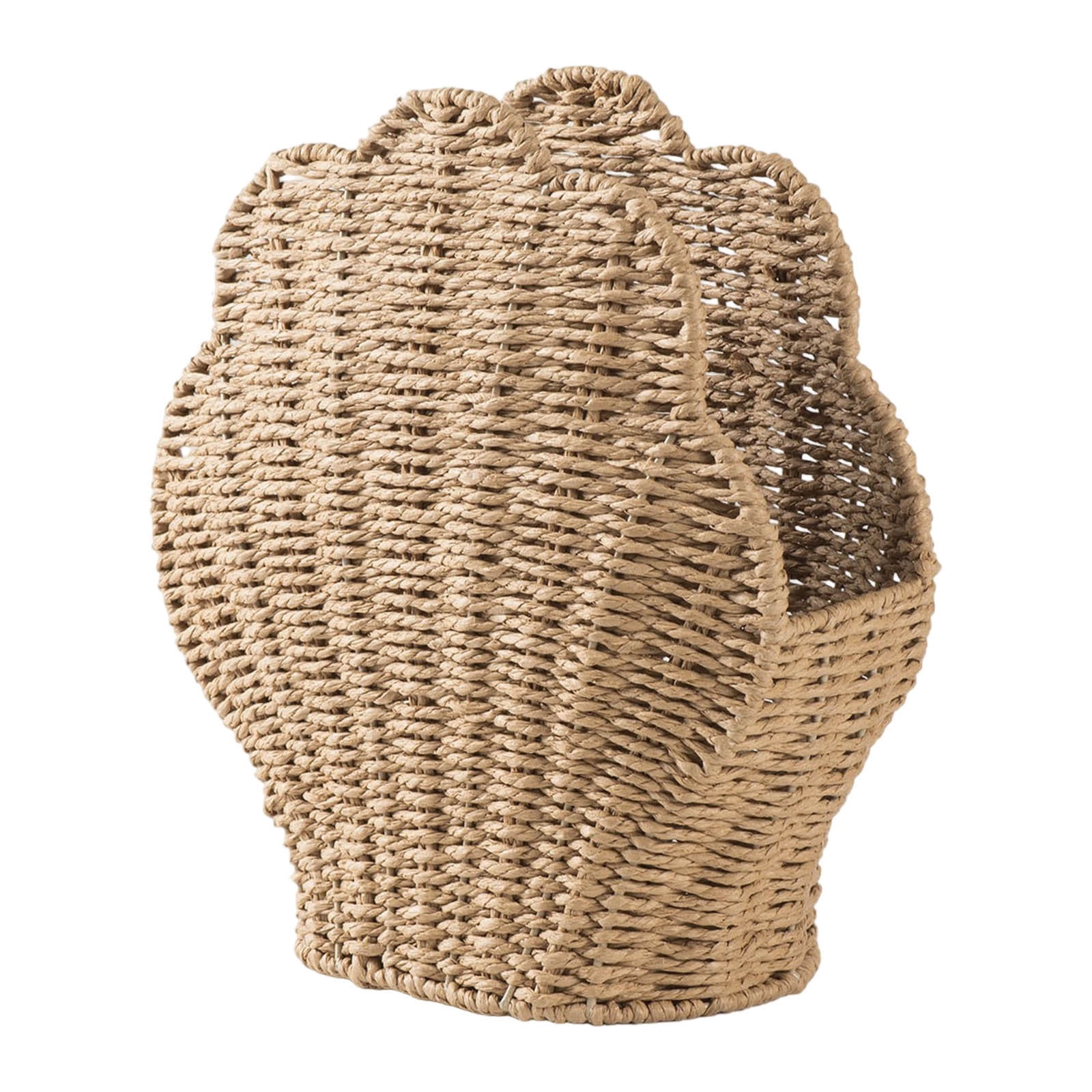 HBBKVI Handwoven Paper Rope Storage Basket Set Scallop Shells-Shaped ...