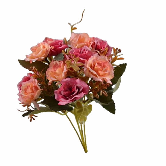HBBKVI High-end Artificial Flowers Diamond Rose Artificial Flowers 5 Forks 10 Mini Roses Home Decoration Plastic Flowers Fall Decor Fake Flowers Fake Plants
