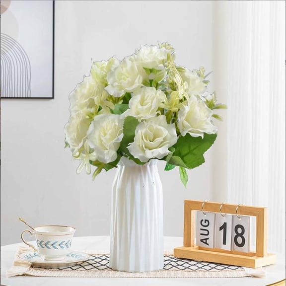 HBBKVI High-end Artificial Flowers Diamond Rose Artificial Flowers 5 Forks 10 Mini Roses Home Decoration Plastic Flowers Fall Decor Fake Flowers Fake Plants