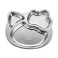 thumbnail image 1 of HBBKVI Kids Divided Plate, 316 Stainless Steel, Car-Shaped Design, Dishwasher Safe & Durable, for Home School Picnic Camping, 1 of 3