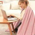 thumbnail image 1 of HBBKVI Knit Throw Blanket with Tassels 50" × 72", Pink Lightweight Throw Blanket for Couch Sofa, Cozy Soft Throws Home Decor, 1 of 6