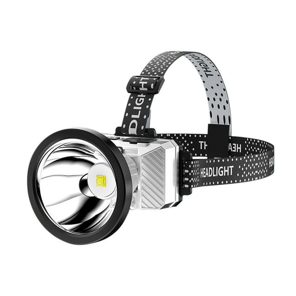 HBBKVI LED Strong Light Headlamp Super Bright Rechargeable Head Mounted Flashlight Night Fishing Work Minelight Outdoor