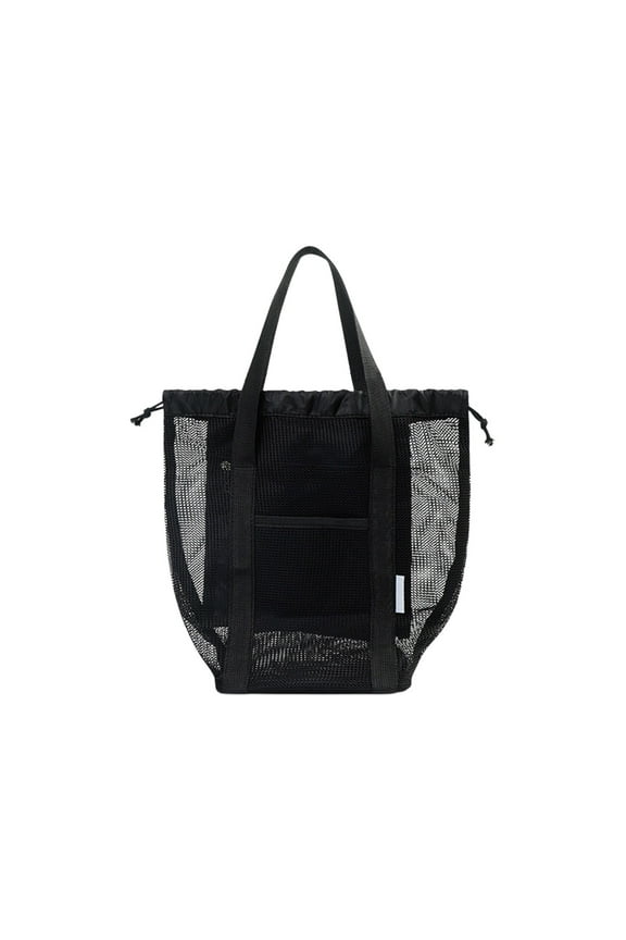 Large Capacity 12x12x7in Mesh Tote Bag Travel Storage Bag Large Capacity Draining Storage Bag Dry Wet Separation Beach Bag Mesh Tote Bag