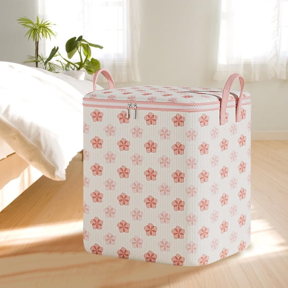 HBBKVI Large Capacity Storage Bags with Lids, Stackable Storage Bags for Clothes Bedding, Bedroom Organizer Blanket Storage