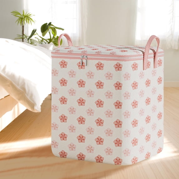 HBBKVI Large Capacity Storage Bags with Lids, Stackable Storage Bags for Clothes Bedding, Bedroom Organizer Blanket Storage