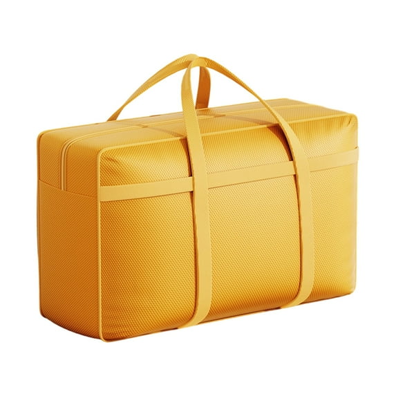 HBBKVI Large Capacity Yellow Storage Bag, 39x23x12in, Waterproof Travel Moving Tote for Clothes Quilt Blanket, Home Bedroom Organization
