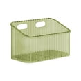 thumbnail image 1 of HBBKVI Large Transparent Plastic Wall Mounted Bathroom Organizer Box, 6.5x4.4x2.95in Adhesive Hanging Shelf for Shower Kitchen Cabinet, 1 Pcs, 1 of 6