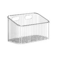 thumbnail image 1 of HBBKVI Large Transparent Plastic Wall Mounted Bathroom Organizer Box, 6.5x4.4x2.95in Adhesive Hanging Shelf for Shower Kitchen Cabinet, 1 Pcs, 1 of 6