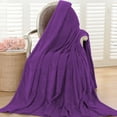 thumbnail image 1 of HBBKVI Luxury Fleece Throw Blanket 39" × 55", Purple Throw Blanket for Chair Couch, Soft Cozy Flannel Throws, 1 of 8