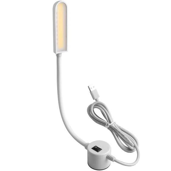 HBBKVI Magnetic USB LED Desk Lamp with Flexible 8.3in Hose for Sewing Machines, Workbenches, Desks and Beds - 6W Bright Natural Light, Eye Protection, Portable
