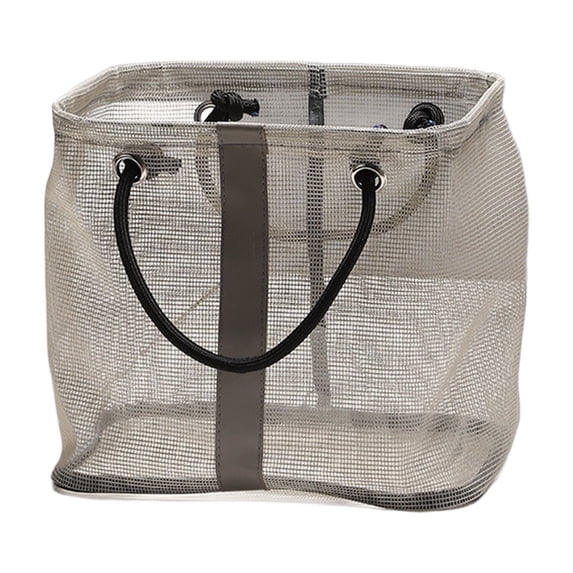 HBBKVI Mesh Wash Bag Portable Storage Organizer Mesh Wash Bag Portable Storage Organiser Hand Carry Bath Bag Polyester Mesh Beach Bag Tote Wash Bag Beach Toy Storage Bag