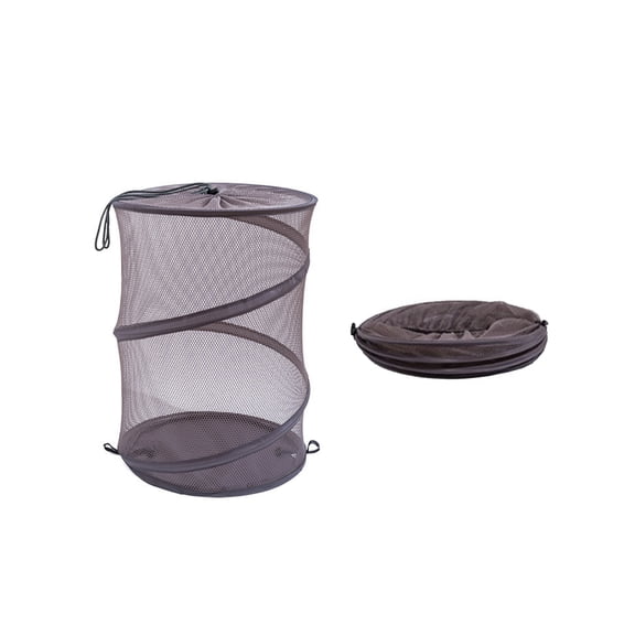 HBBKVI Meshup Laundry Hamper Foldable 13x13x18 Inch Mesh Popup Laundry Hamper Foldable Dirty Clothes Basket -Up Mesh Laundry Hamper Great for Kid Room/College Dorm/Travel
