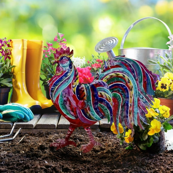 HBBKVI Metal Rooster Decoration Decorations Garden Decoration Decorations Courtyard Decorations Room Decor Desk Decor