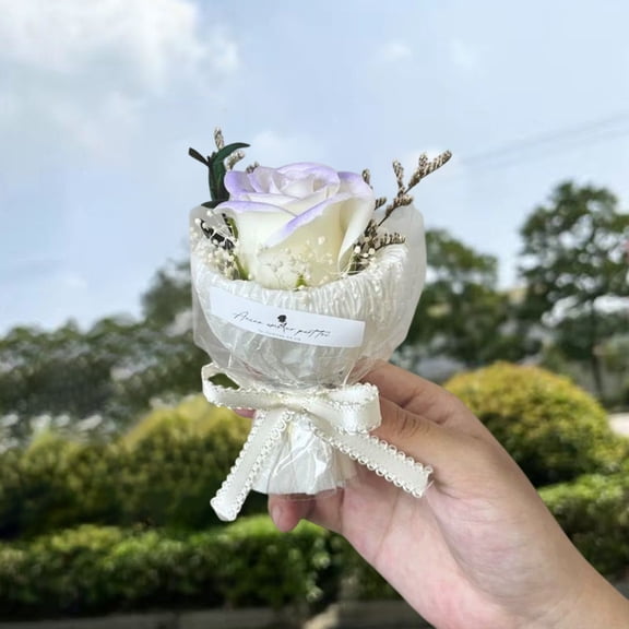 HBBKVI Mini Pocket Meet Small Bouquet Rose Sunflower Everlasting Flowers Simulation Flower Companion Gift Box Birthday Gift Decoration Fall Decor Fake Flowers Fake Plants