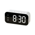 thumbnail image 1 of HBBKVI Mirror Alarm Clock, Voice Controlled Digital Clock for Adults Kids, Dual Alarm Digital Clock, White, 1 of 5