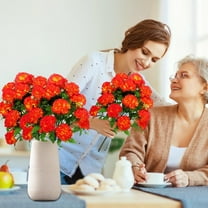 HBBKVI Mother's Day Simulation Bouquet of Carnations Large Bouquet of 24 Heads Living Room Decoration Dining Table Ornaments Decorative Flowers Fall Decor Fake Flowers Fake Plants