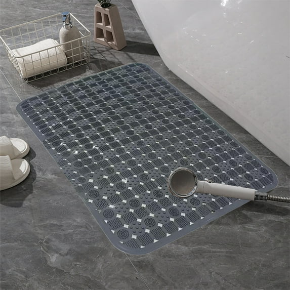 HBBKVI Non Slip Bath Mat Shower Floor Pad with Massage Dots Waterproof Fast Dry Plastic Bathroom Rug for Tub Security Opposition Fatigue