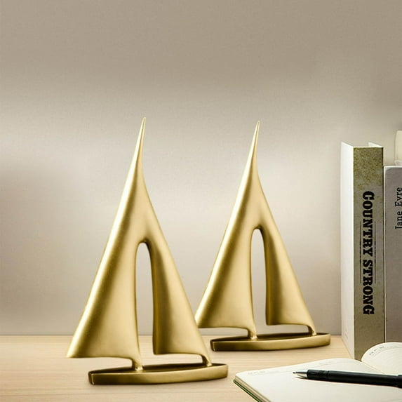HBBKVI Pack of 2 Sculptures Sailship for Home Decor Statue Moderna Ships Decoration Nautical Decorative for Living Room Shelf Table Office Room Decor Desk Decor