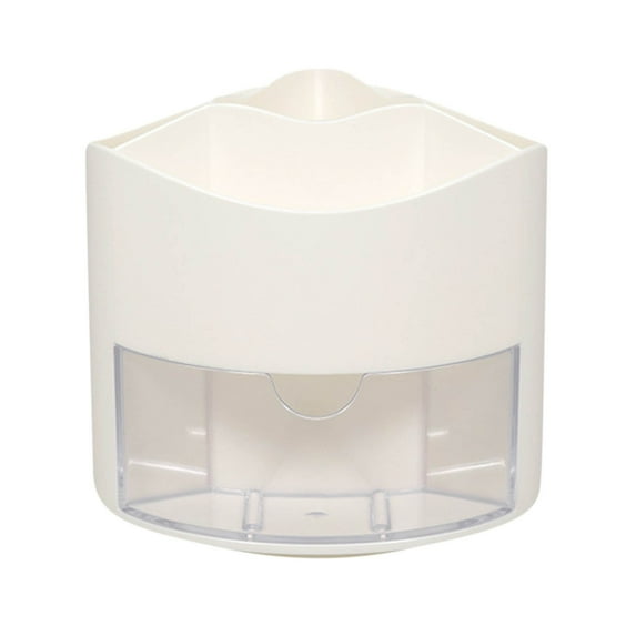 HBBKVI Pencil Holder with Drawer, 360 Degree Rotating Pen Holder for Desk Office, Makeup Brush Holder Pen Organizer