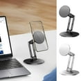 thumbnail image 1 of HBBKVI Phone Holder 3 - Foldable Metal Magnetic Mobile Phone Stand for Desk - Rotatable Multifunctional Stand for Live Streaming TV - Watching Phones Tablets, 1 of 6