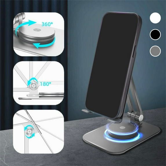 HBBKVI Phone Holder Faltbarrer 360 Drehbarrer Telefohalter Suitable for Mobile Phones Tablets and Other Devices