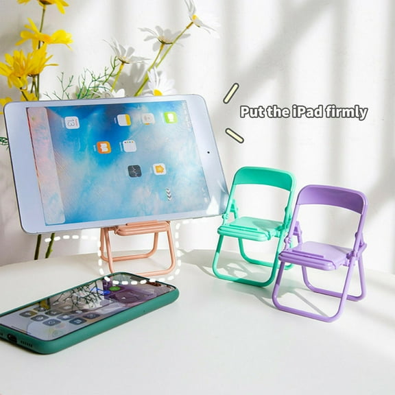 HBBKVI Phone Holder Small Chair Mobile Phone Stand Creative Desktop Live Watching TV