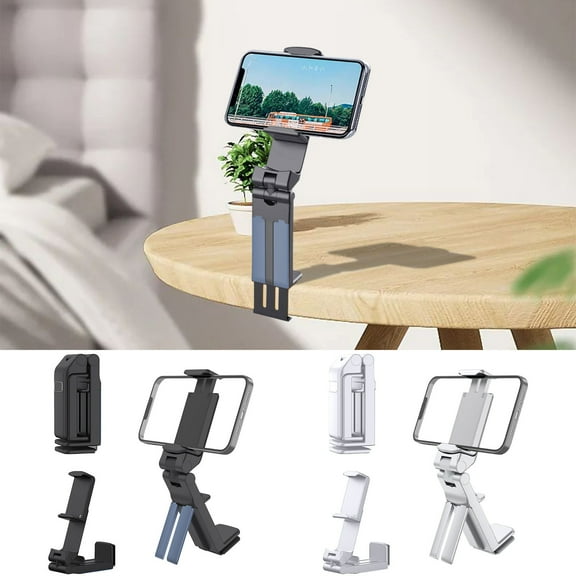 HBBKVI Phone Holder Universal Airplane Travel Phone 360 Degree Rotation Plane Phone for Desk Tray with Sturdy Spring Grip