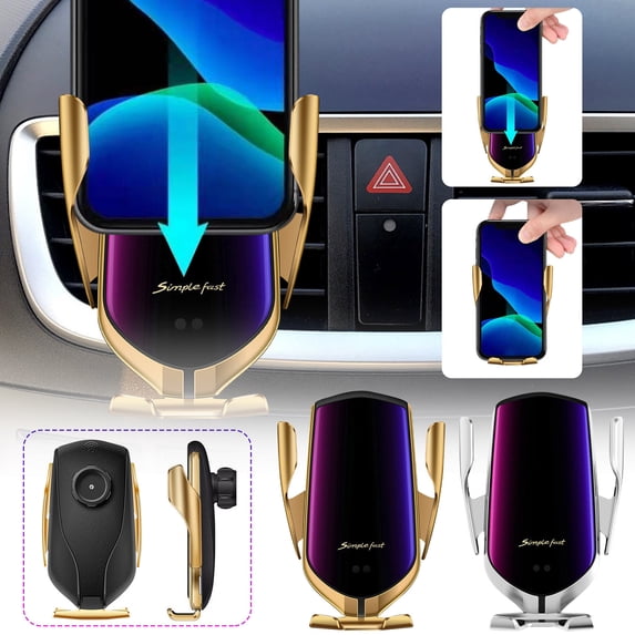 HBBKVI Phone Holder Wireless Automatic Clamping Smart Sensor Car Phone Fast Charger Mount 10W Wireless Charger