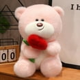 thumbnail image 1 of HBBKVI Plush Teddy Bear with Rose Stuffed Animals Toys Dolls Valentine's Day Gifts for Girls Girlfriend Lover 10 inches (Pink), 1 of 9